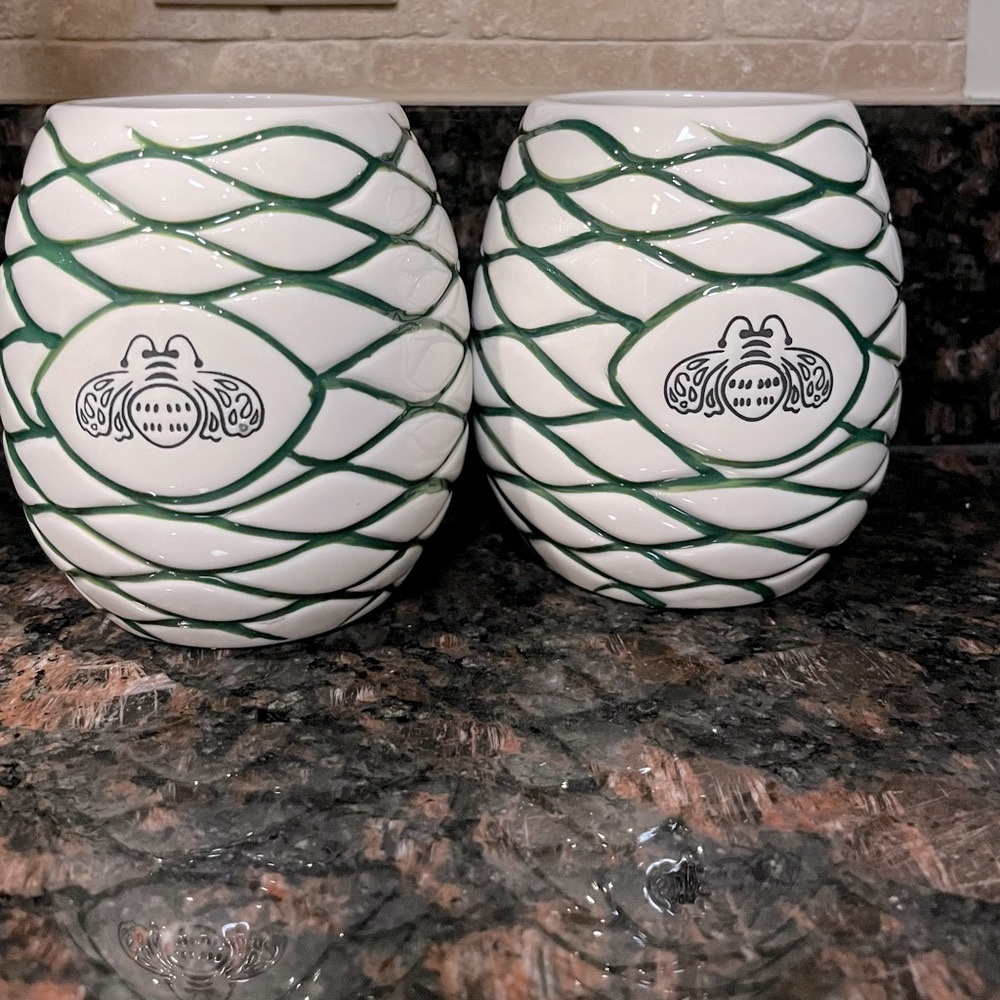Patron tequila collectible limited edition beehive Tiki mugs.
